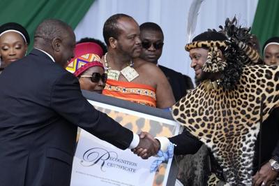 A court sets aside the South African president's recognition of the Zulu king