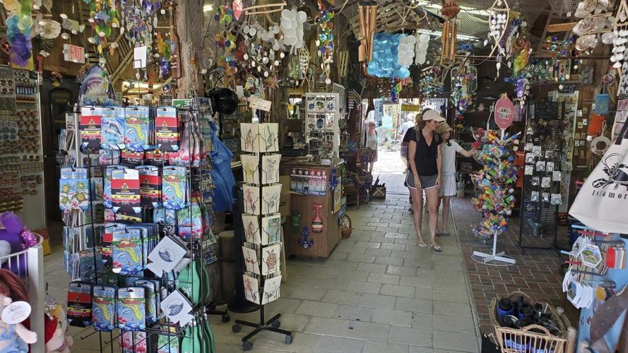 Rain Barrel Village gives visitors a taste of old Florida and a photo op with a giant lobster