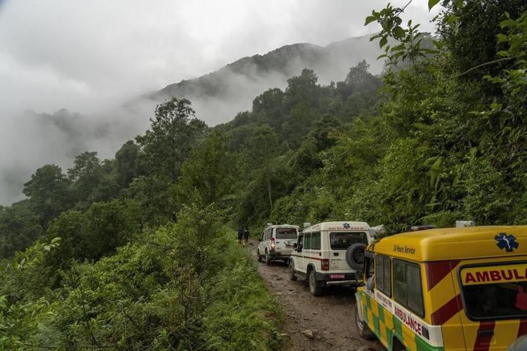 5 people killed in a helicopter crash in the mountains northwest of Nepal's capital