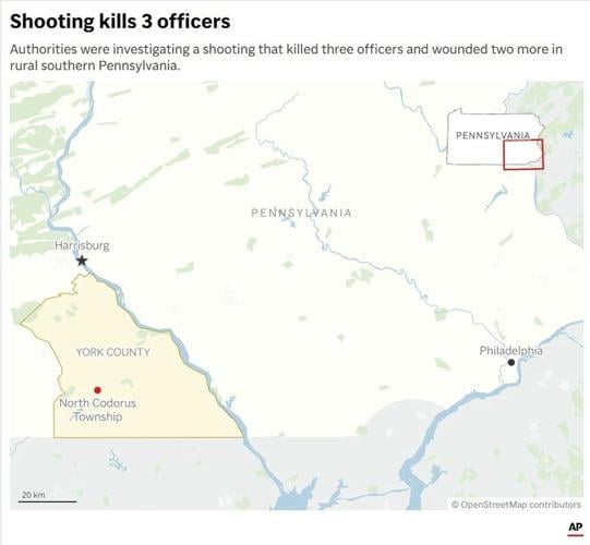 Suspect in killing of 3 Pennsylvania officers was a 24-year-old being sought on stalking charges