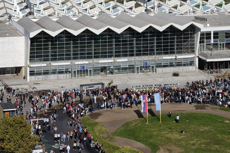Serbia marks anniversary of deadly train station disaster with large rally