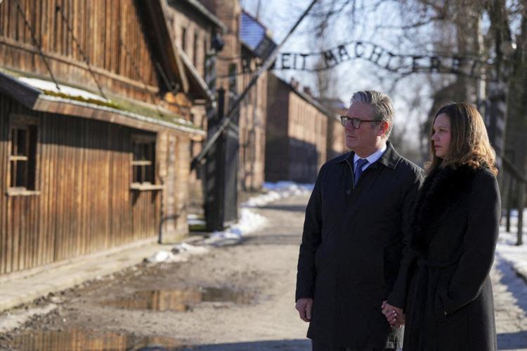 Starmer visits Auschwitz and vows to fight the antisemitism he sees growing in the UK