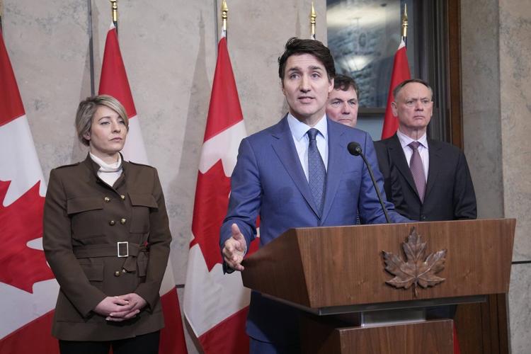 Trudeau says the U.S. has launched a trade war, Canada is fighting back