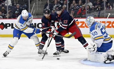 NHL roundup: Haydn Fleury ends 2-year goal drought as Jets edge Blues 3-2