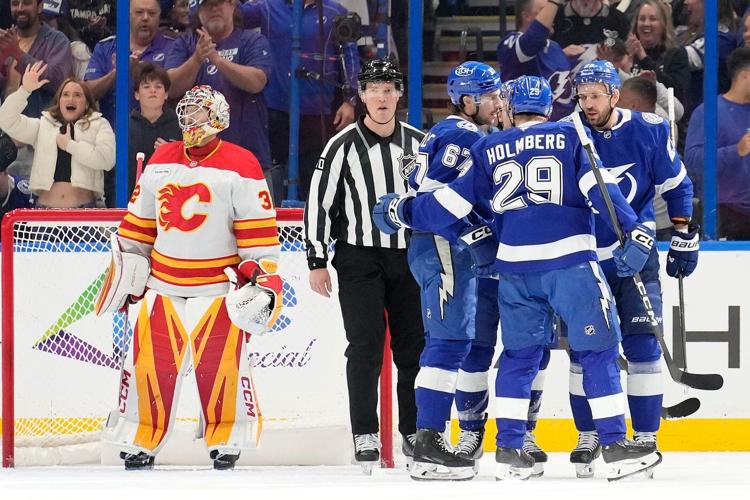 Andrei Vasilevskiy stops 32 shots, Lightning beat Flames 5-1 for 5th straight victory