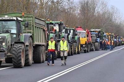 Farmers from 10 EU countries join forces - and tractors - to protest agricultural policies