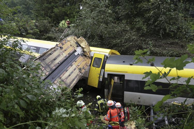 Several people injured after passenger train derails in southwestern Germany