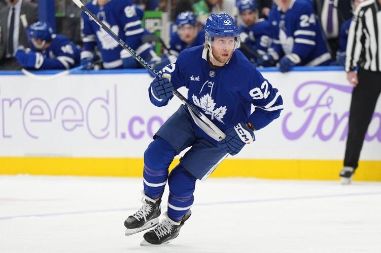 Marner scores twice as Maple Leafs win first-ever meeting with Utah Hockey Club