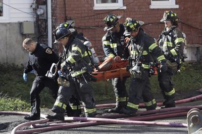 A gas explosion at a building north of New York City injures 10