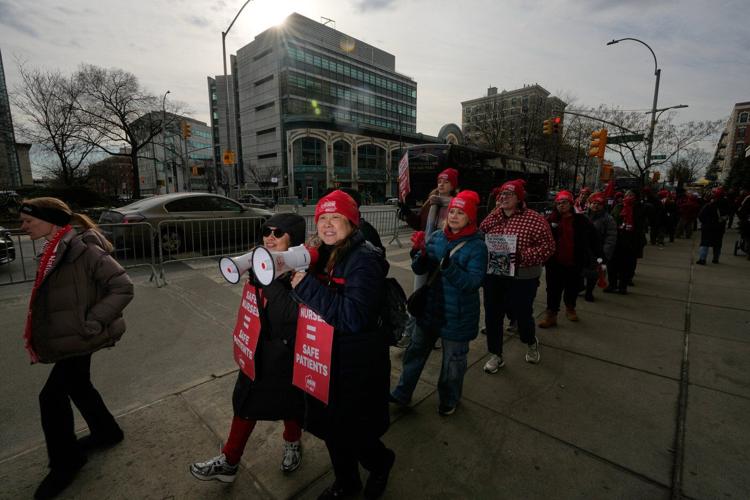 NYC nurses reach a deal to end a strike at 2 major hospitals while walkout continues at another