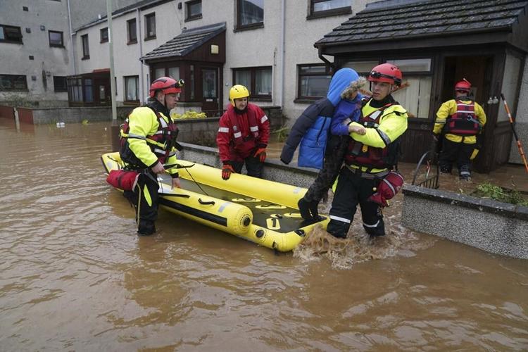 Gale-force winds and floods strike northern Europe. At least 3 people killed in the UK