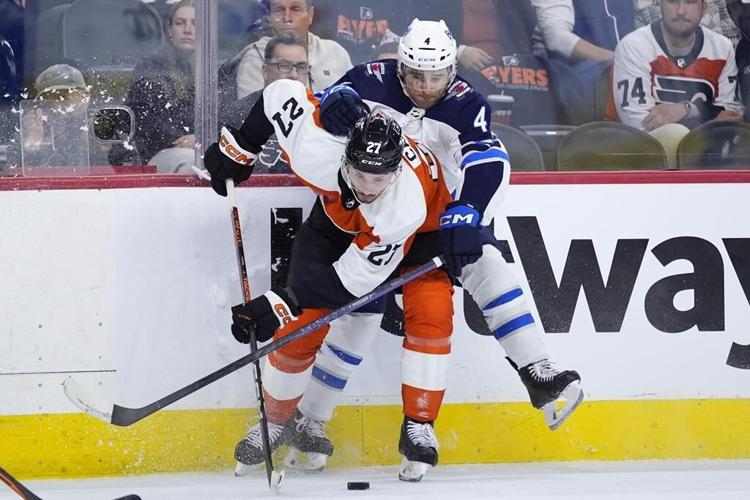 Travis Konecny's 'Gordie Howe hat trick' lifts Flyers over Jets 4-1