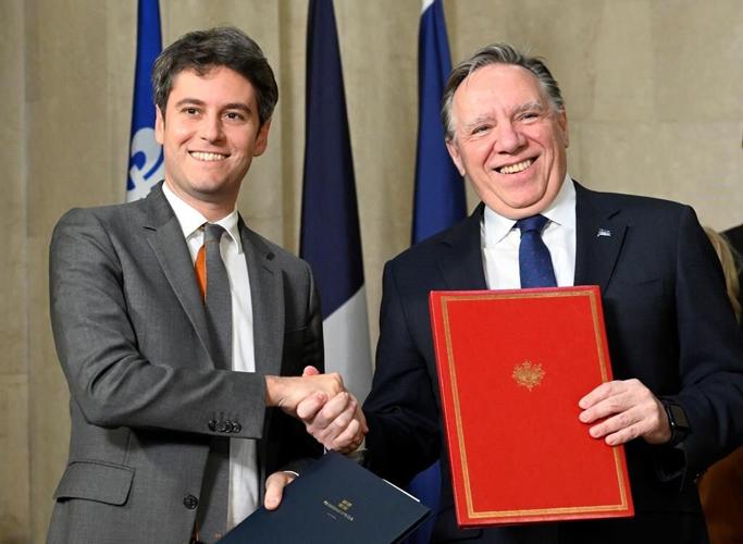 Quebec 'not alone' in commitment to secularism, says French Prime Minister Attal