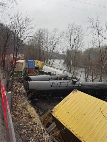 Three trains involved in 'collision and derailment' in eastern Pennsylvania; no injuries reported