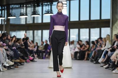 Carolina Herrera's new line melds blooming peonies, bright colors and chic, wearable looks