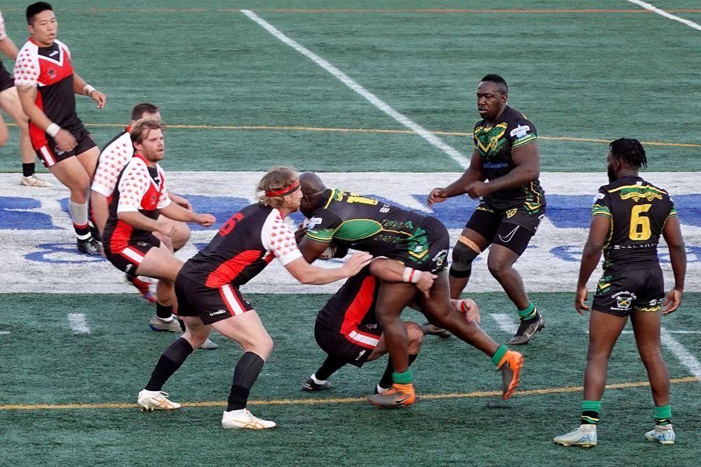 Members of the Canada Wolverines rugby league team play for the love of