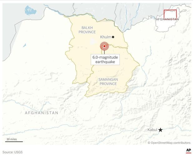 Powerful 6.3 earthquake hits northern Afghanistan, killing 20 and damaging historic Blue Mosque
