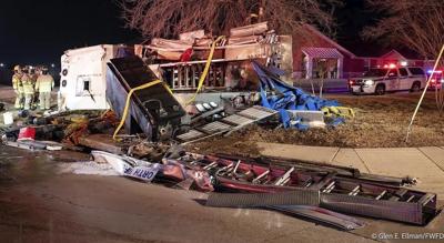 Texas firefighter critically injured and 3 others hurt after firetruck rolls over