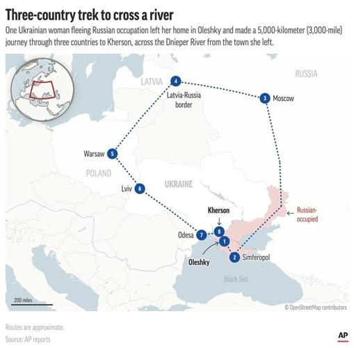 Desperate Ukrainians take long and uncertain journey to escape Russian occupation