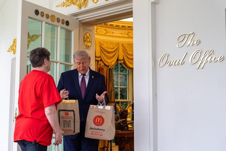 Trump tips DoorDash driver $100 for delivering McDonald's to Oval Office