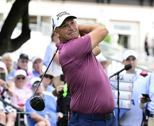 Harrington's chip-in on 18 leaves him tied with Hensby, Cink at U.S. Senior Open