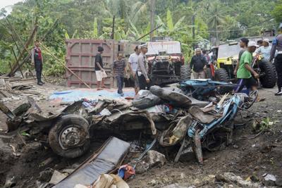 A dump truck crashes into a minibus in Indonesia, killing 11 kindergarten teachers