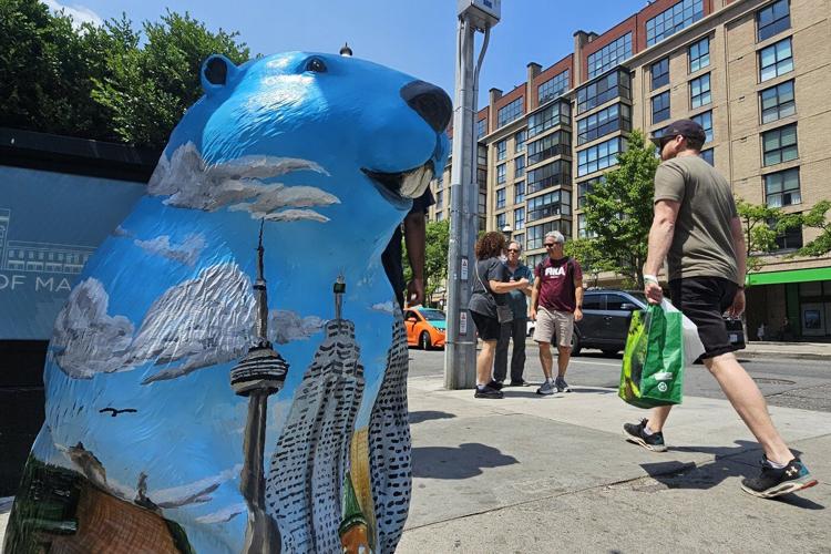 Beaver sculptures that welcomed FIFA fans in Toronto up for auction