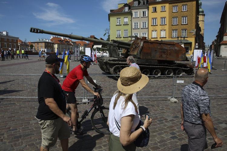 Polish prosecutors probe an exhibition of Russian armor from Ukraine that contained live explosives