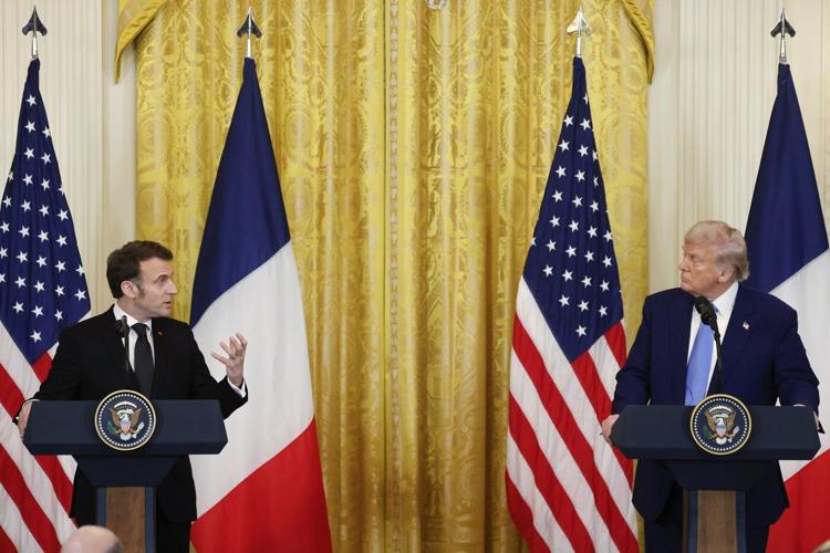 Trump expresses hope Russia's war in Ukraine is nearing an endgame as he meets with France's Macron