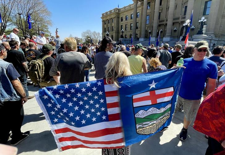 Duelling symbols: Alberta and Canada flags creating division ahead of referendum