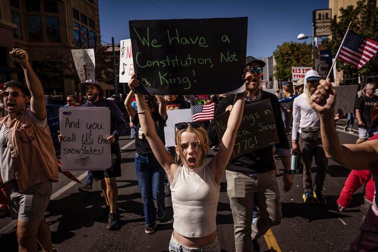 'No Kings' protests against Trump bring a street party vibe to cities nationwide