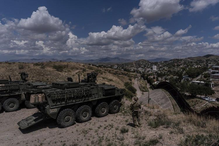 Photos of the US troop deployment at new militarized zones on the border with Mexico