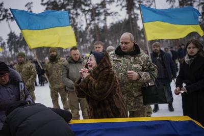 Russia continues to shell Ukraine amid grinding push in east