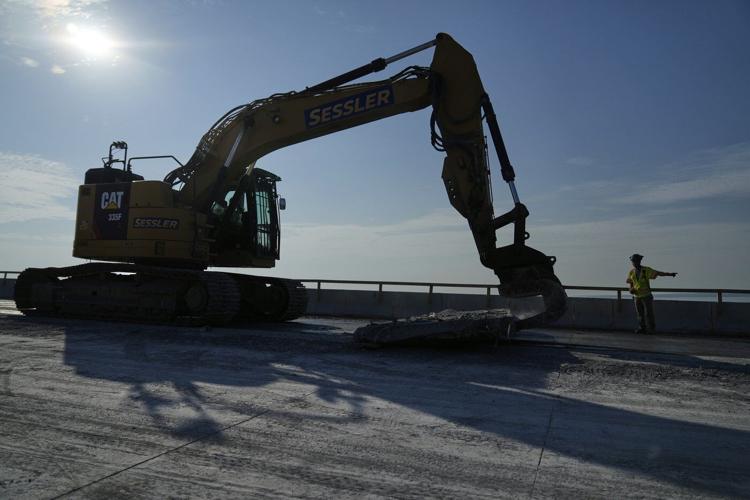 Demolition begins on last pieces of Baltimore's collapsed Francis Scott Key Bridge