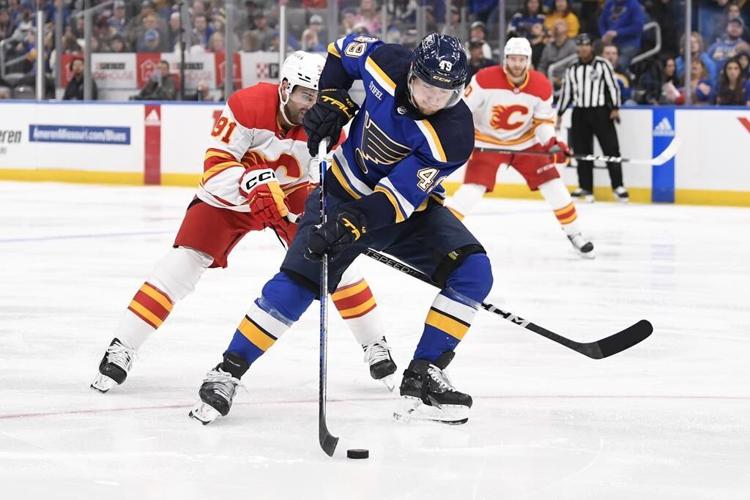Dillon Dube scores twice, Calgary rolls past St. Louis 4-1