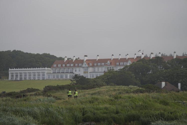 Seeing yellow: Massive police presence highly visible ahead of Trump's visit to Scotland