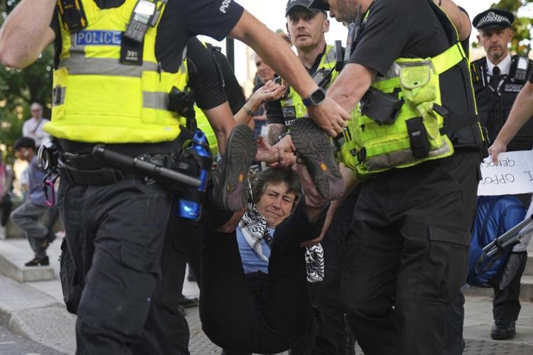 Police arrest almost 900 at London protest supporting banned group Palestine Action