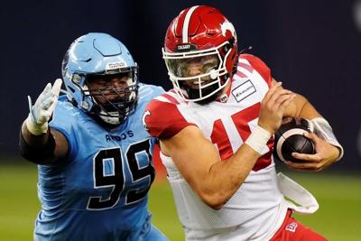 First-year standout Ralph Holley anchors Argos’ sack-happy defence