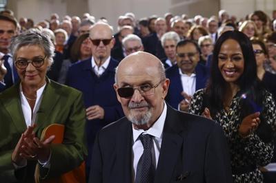 Author Salman Rushdie calls for defense of freedom of expression as he receives German prize