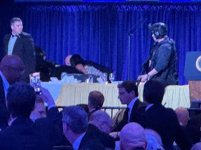 Shots fired as gunman charges toward ballroom at White House correspondents' dinner. Trump unharmed
