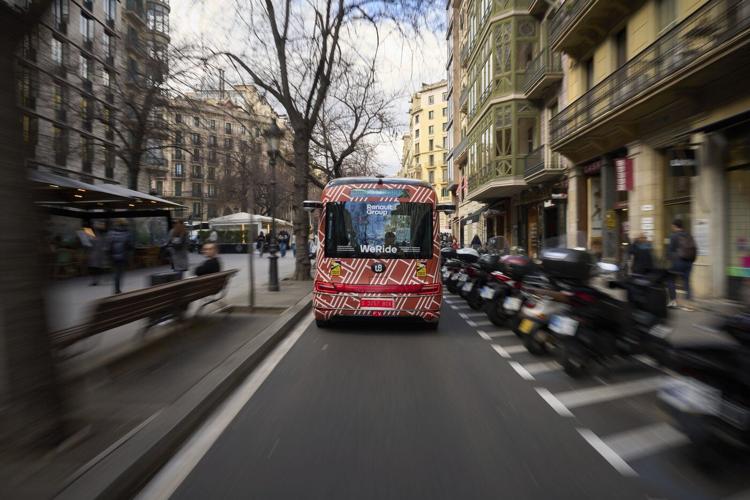 Driverless 'bus of the future' is tested in Barcelona