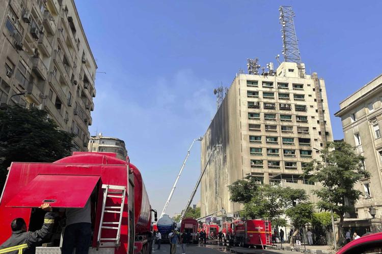 Cairo telecom building fire kills 4 and injures 26