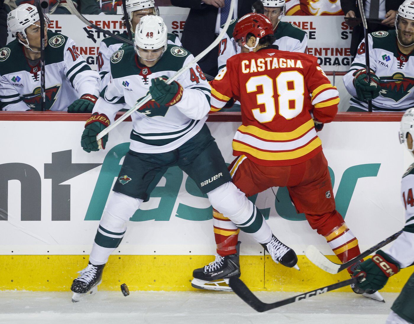 Cooley makes 36 saves to help Flames to 2-1 victory over Wild | Sports ...