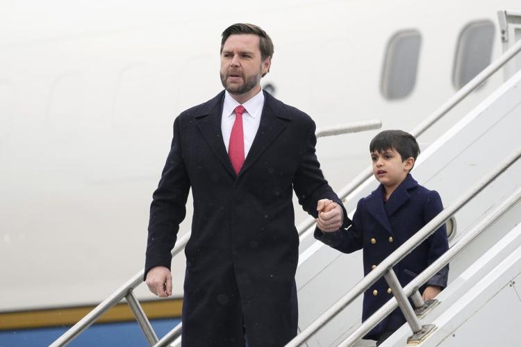 VP Vance visits the Dachau concentration camp memorial ahead of his meeting with Zelenskyy