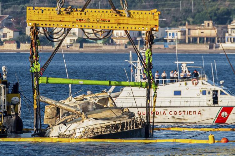 Sunken Bayesian superyacht lifted from waters off Sicily as salvage operation completed