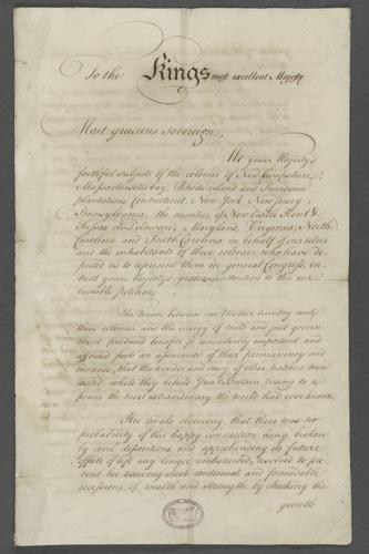 A year before declaring independence, colonists offered 'Olive Branch' petition to King George III