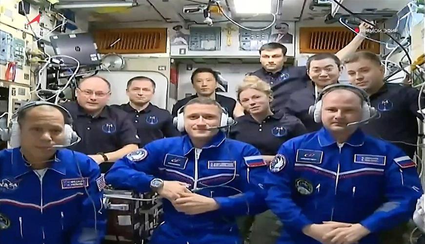 US-Russian crew of 3 starts 8-month mission on the International Space Station