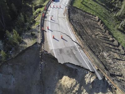 Large chunk of Wyoming's Teton Pass road collapses; unclear how quickly it can be rebuilt