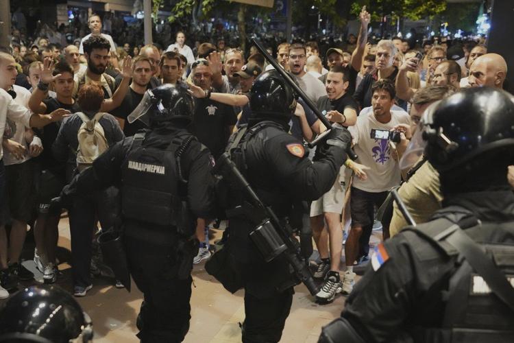 Dozens injured and detained as violence spirals at anti-government protests in Serbia