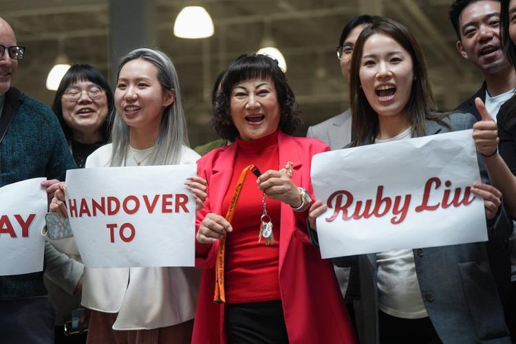 B.C. billionaire Ruby Liu gets keys to first retail store once owned by The Bay